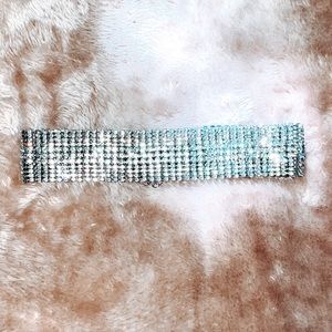 Silver Sparkly Choker - Thick